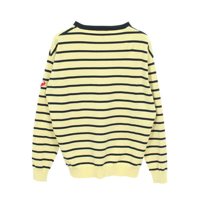 LOUIS VUITTON Striped Silk-Nylon Long Top Yellow Size S