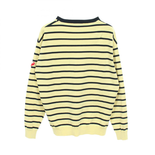 LOUIS VUITTON Striped Silk-Nylon Long Top Yellow Size S