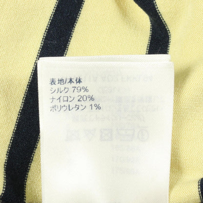 LOUIS VUITTON Striped Silk-Nylon Long Top Yellow Size S