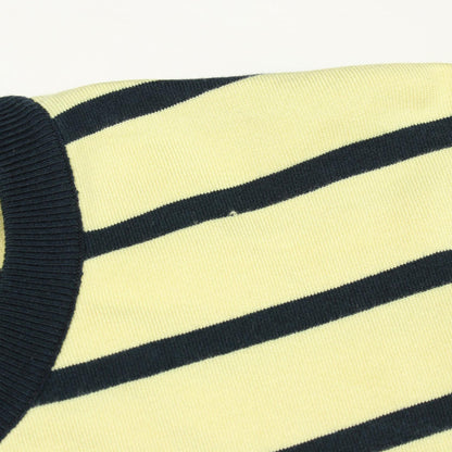 LOUIS VUITTON Striped Silk-Nylon Long Top Yellow Size S