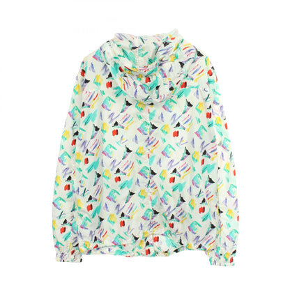 LOUIS VUITTON All-Over Hooded Jacket White Nylon Size 36