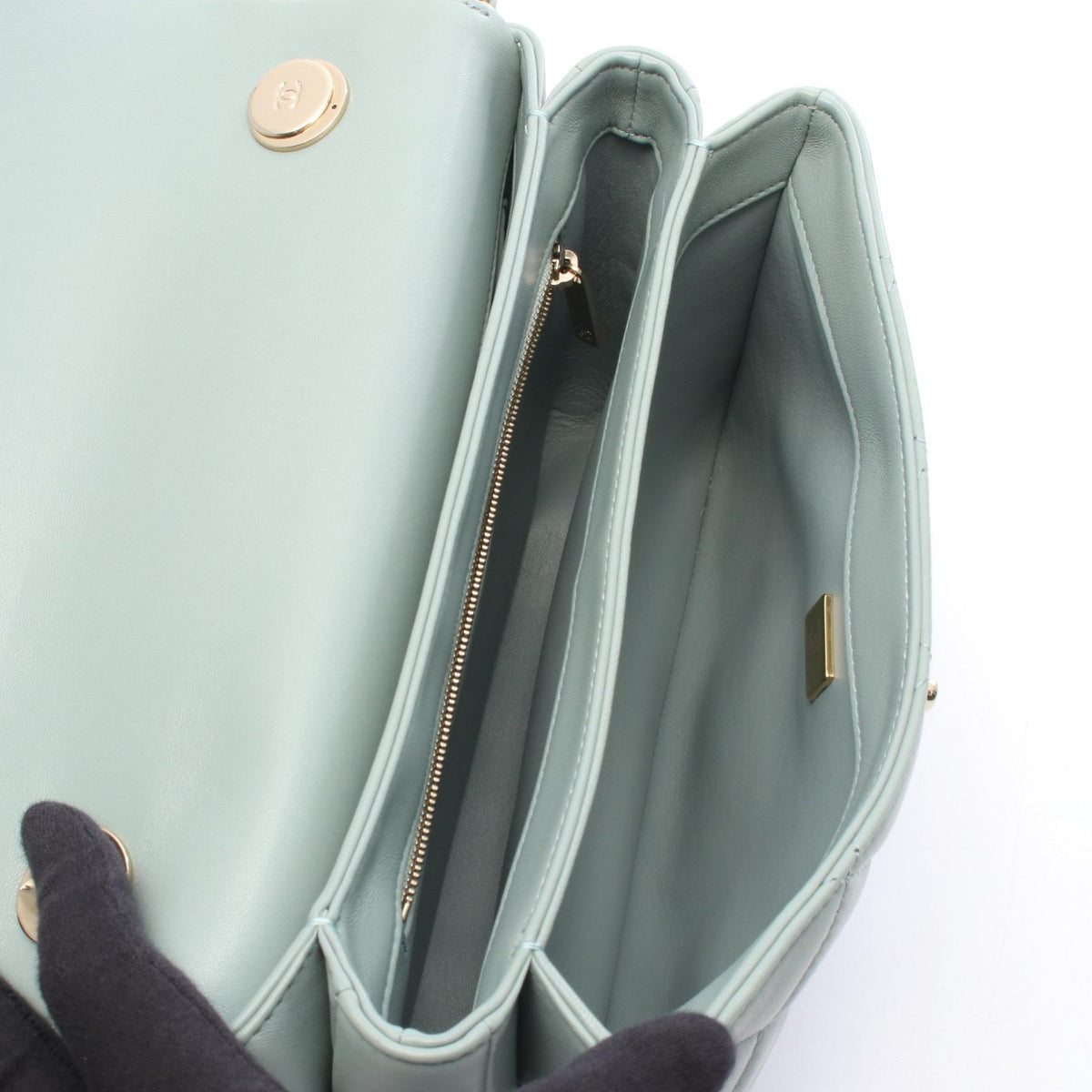CHANEL Trendy CC Small Green Shoulder Bag