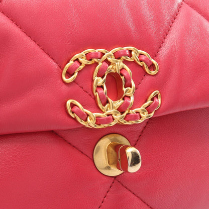 CHANEL 19 Matelasse Lambskin Bag Pink