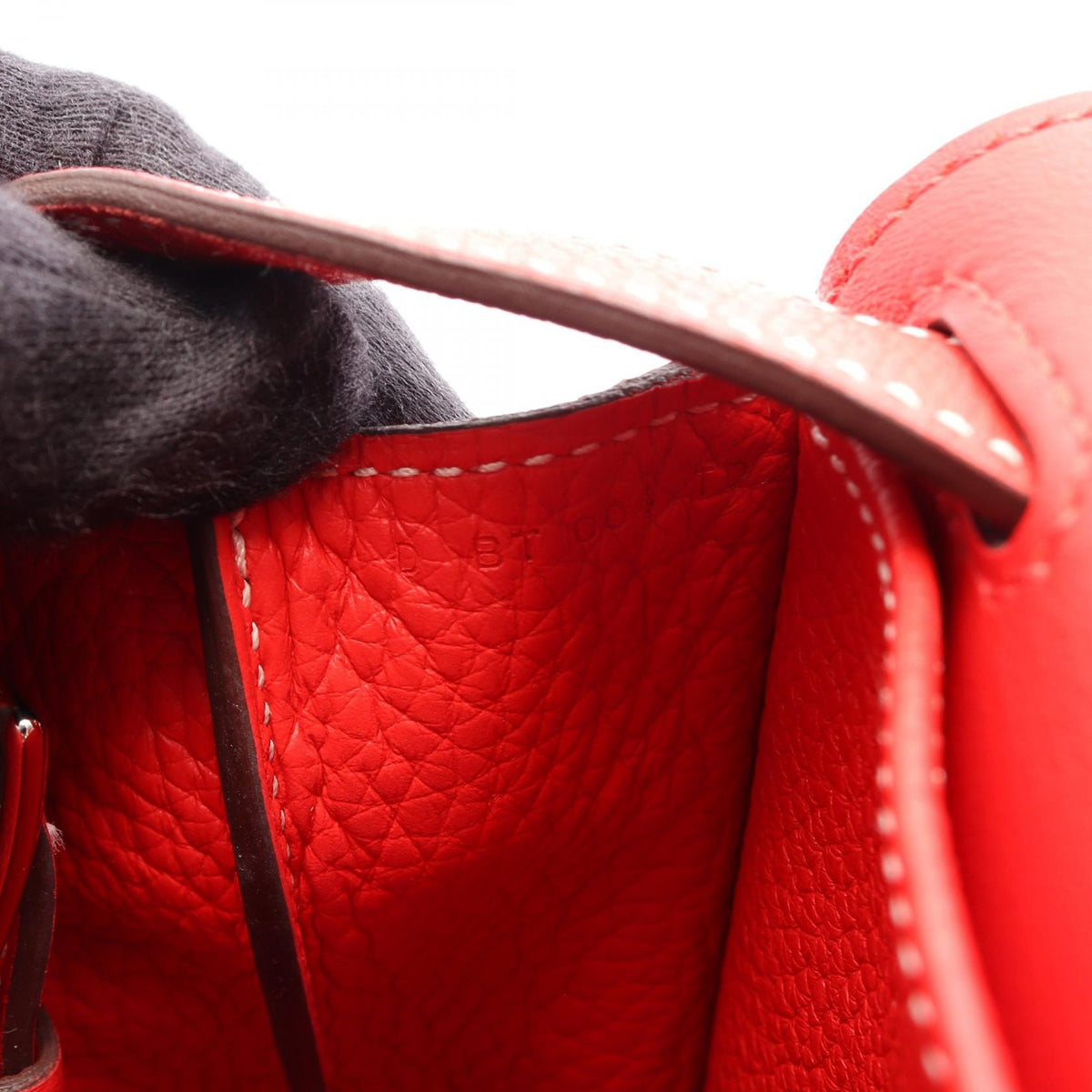 HERMES Halzan 31 Rouge Tomate 2WAY Handbag
