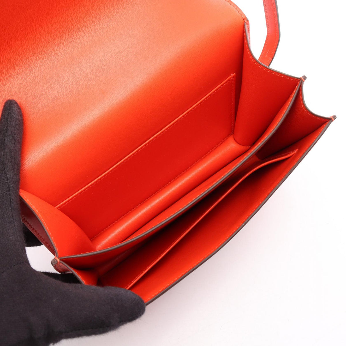 HERMES Constance 3 Mini Rouge Shoulder Bag Red