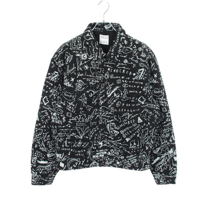MARCELO BURLON All-Over Print Denim Jacket Black Size S