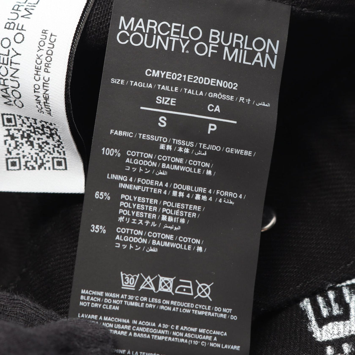 MARCELO BURLON All-Over Print Denim Jacket Black Size S