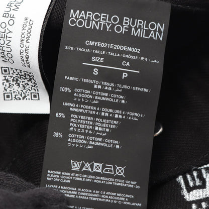 MARCELO BURLON All-Over Print Denim Jacket Black Size S