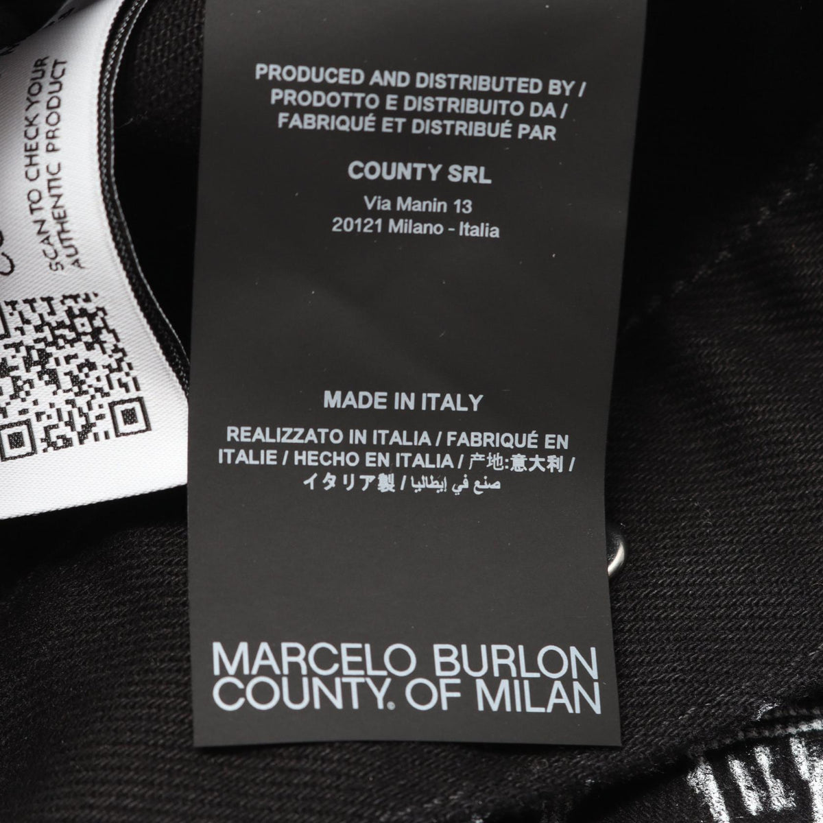 MARCELO BURLON All-Over Print Denim Jacket Black Size S
