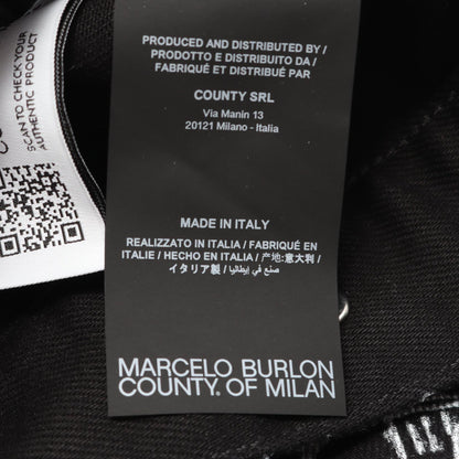 MARCELO BURLON All-Over Print Denim Jacket Black Size S