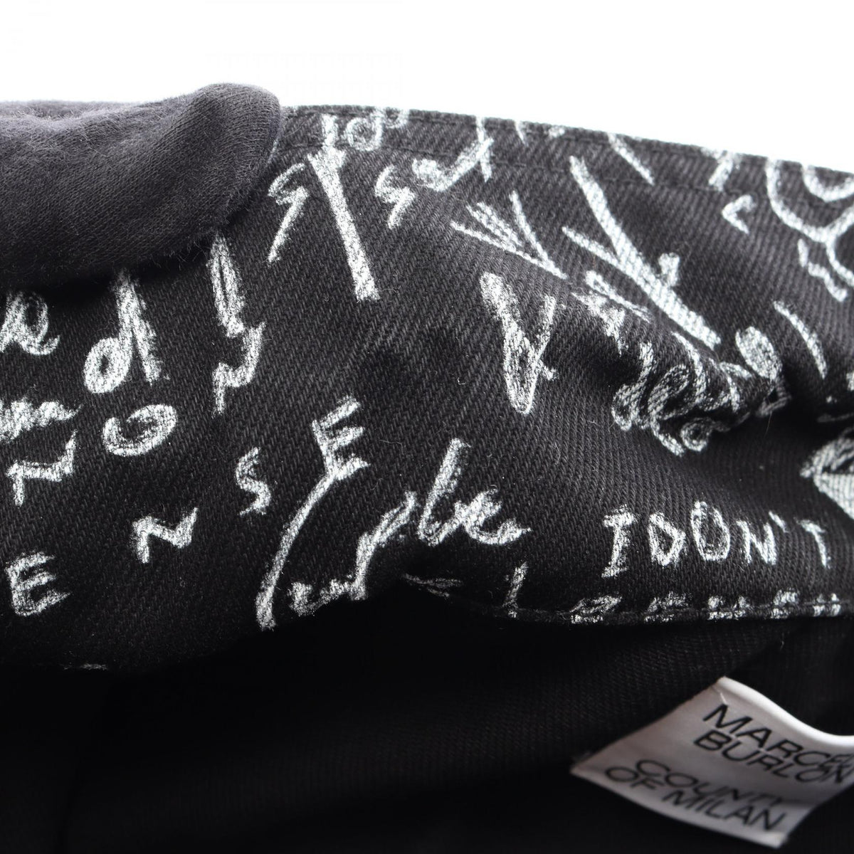MARCELO BURLON All-Over Print Denim Jacket Black Size S