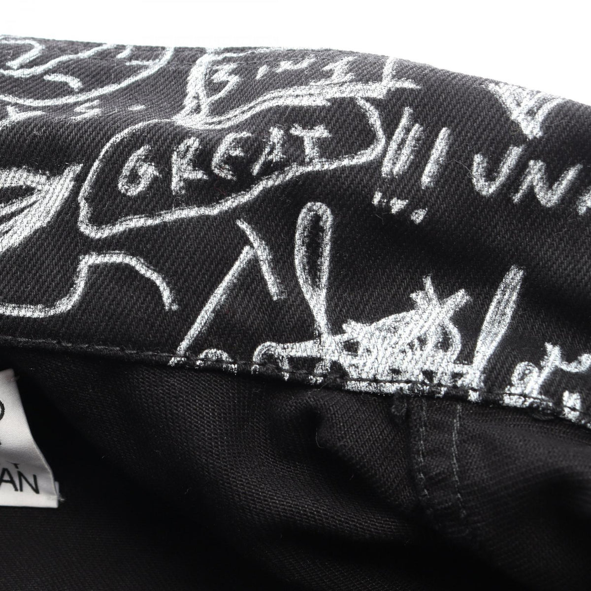 MARCELO BURLON All-Over Print Denim Jacket Black Size S