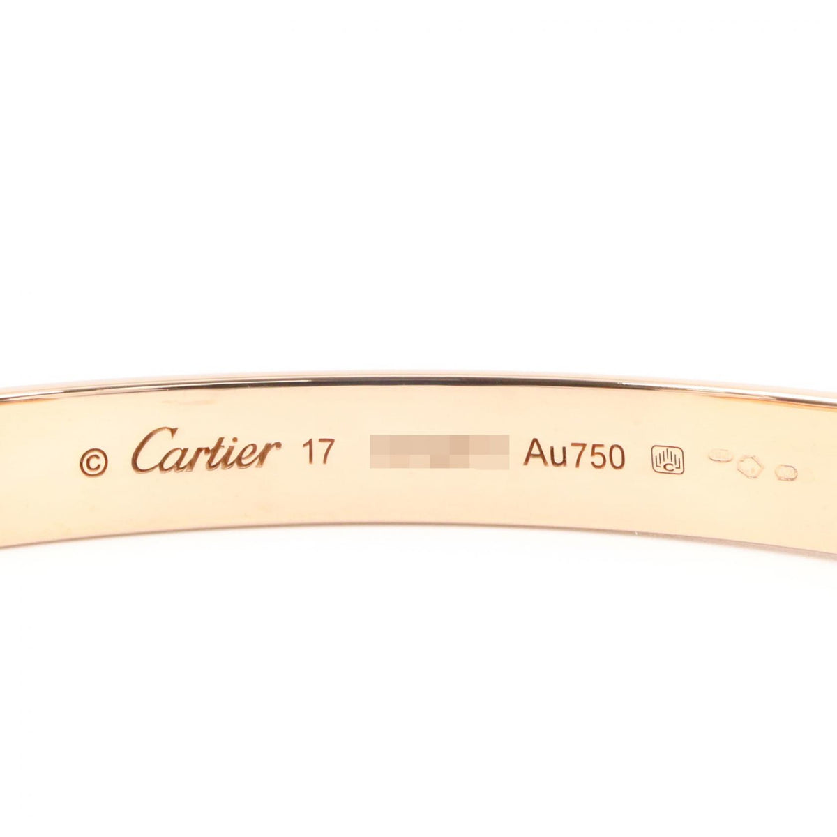 CARTIER Open Love K18PG Bracelet Gold Size 17