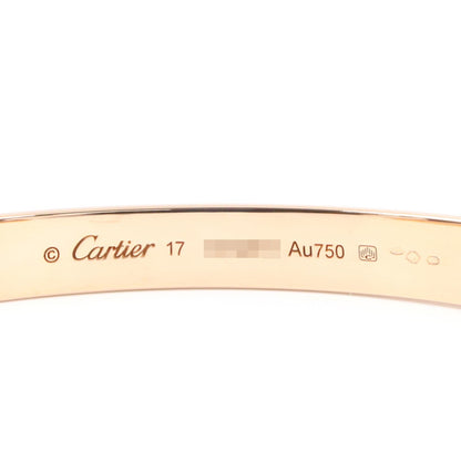 CARTIER Open Love K18PG Bracelet Gold Size 17