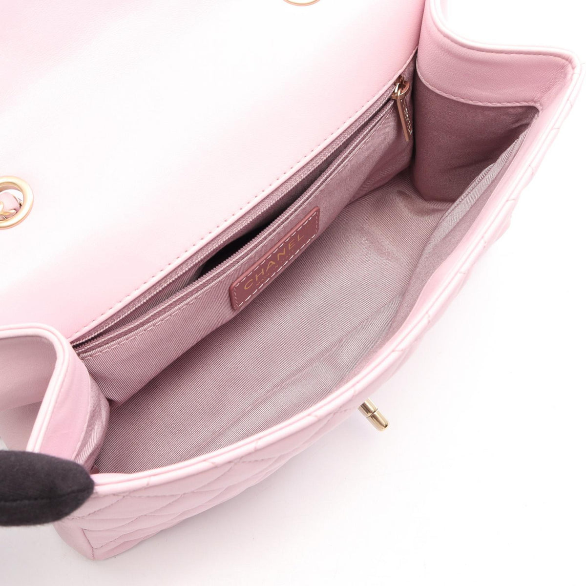 CHANEL Matelasse Single Flap Bag Pink