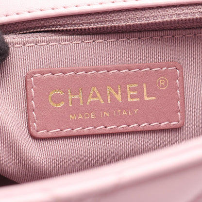 CHANEL Matelasse Single Flap Bag Pink