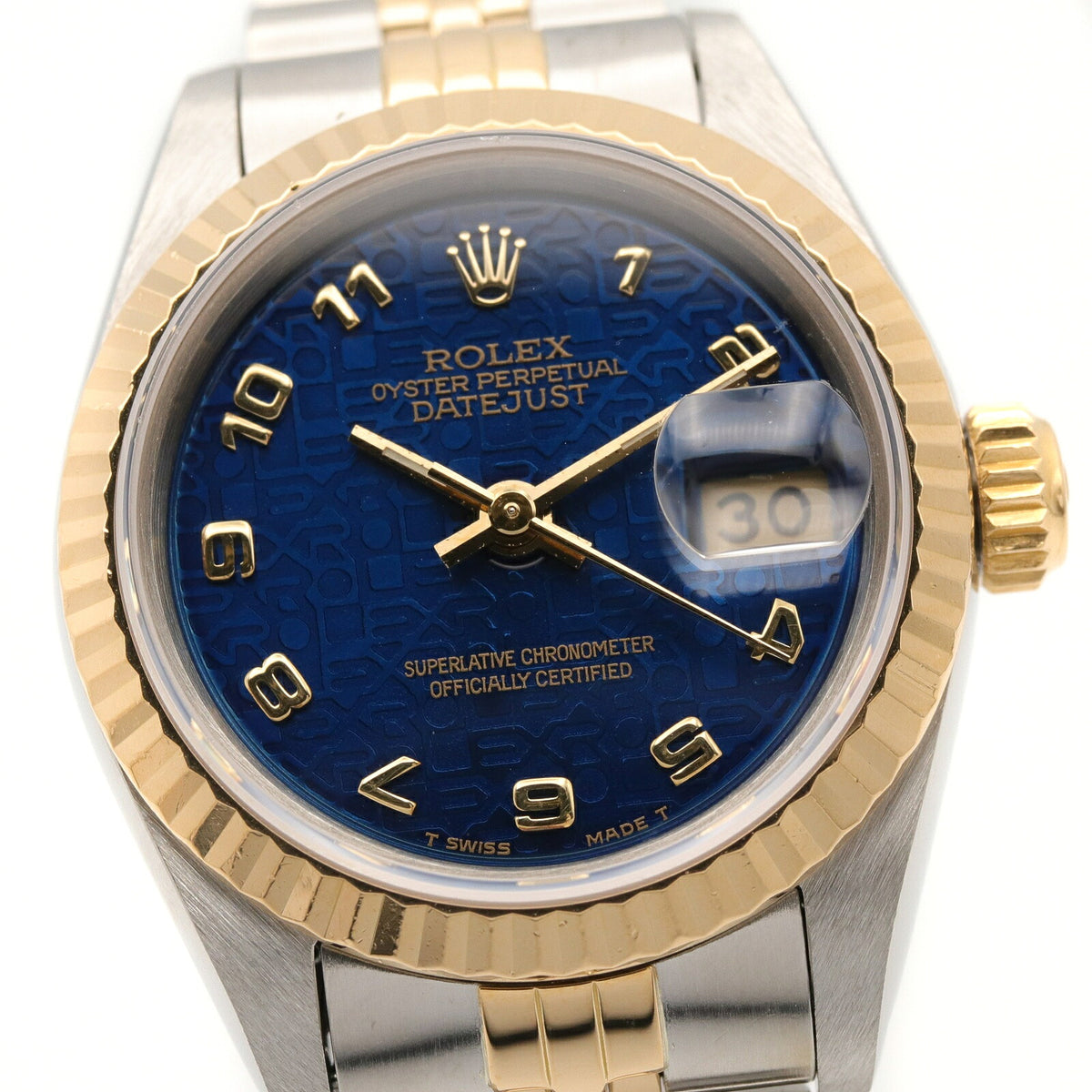 ROLEX Datejust R-Series Blue K18SS Watch