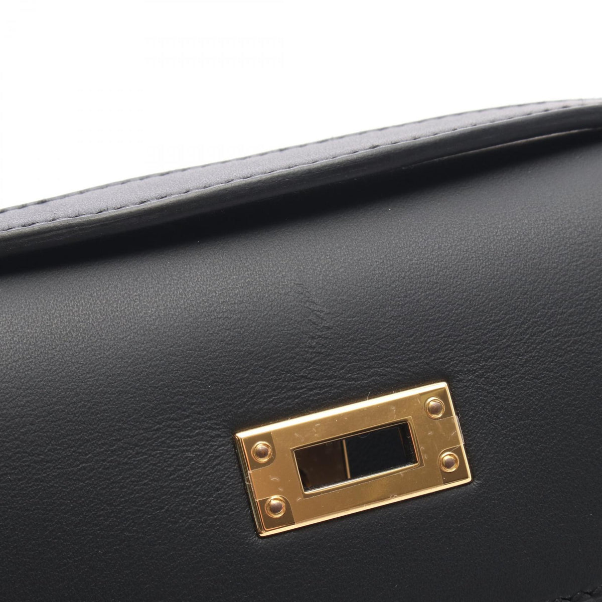 HERMES Pochette Kelly Mini Handbag Black