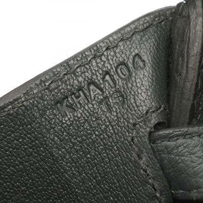 HERMES Birkin 25 Vert Mangrove Leather Bag