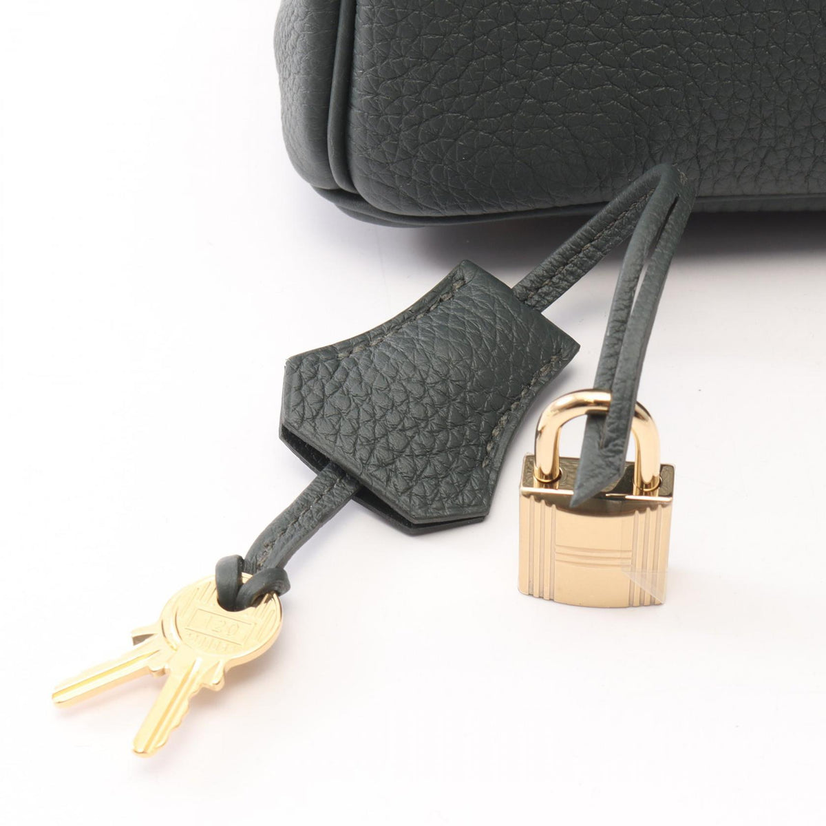 HERMES Birkin 25 Vert Mangrove Leather Bag