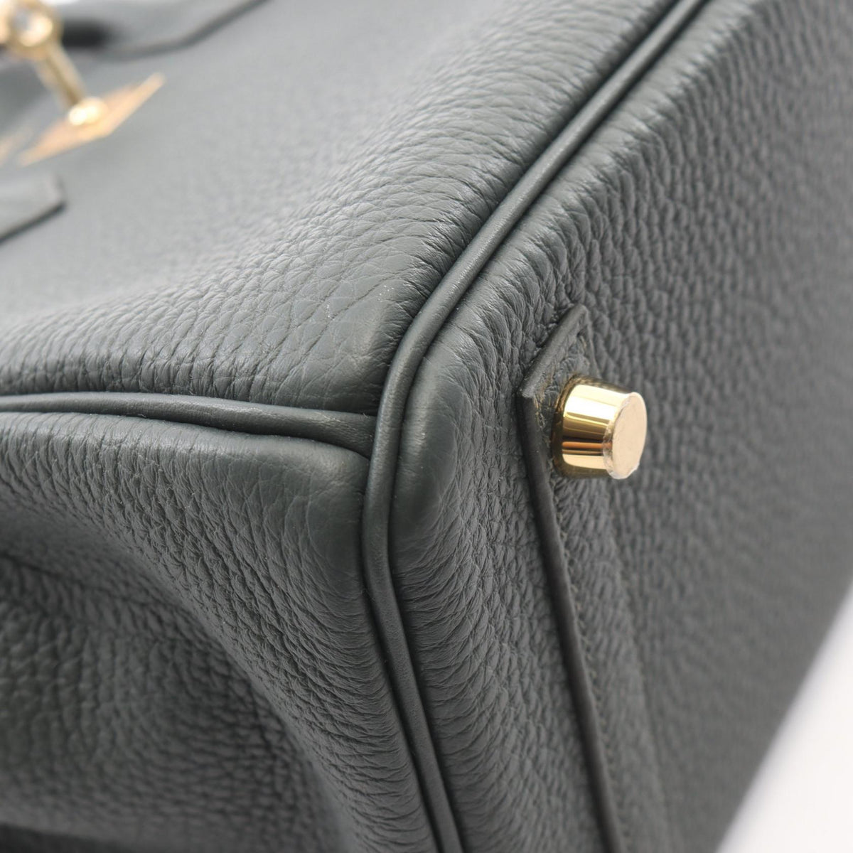 HERMES Birkin 25 Vert Mangrove Leather Bag