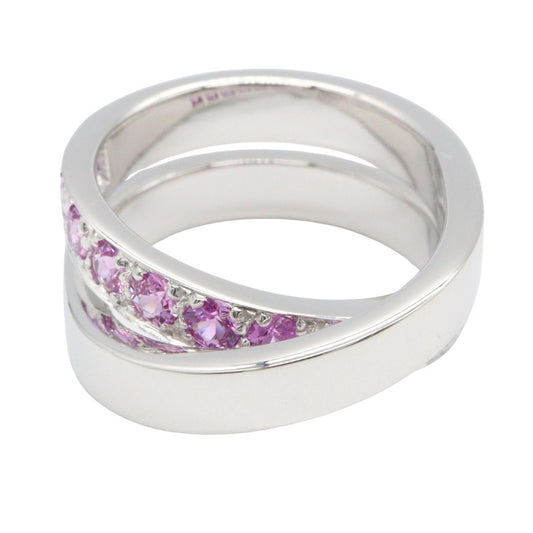 CARTIER Pink Sapphire Paris Ring K18WG Size JP 13