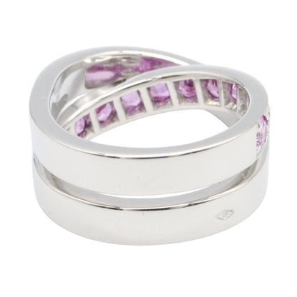 CARTIER Pink Sapphire Paris Ring K18WG Size JP 13