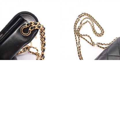 CHANEL Matelasse Lambskin Shoulder Bag Black