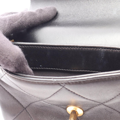 CHANEL Matelasse Lambskin Shoulder Bag Black