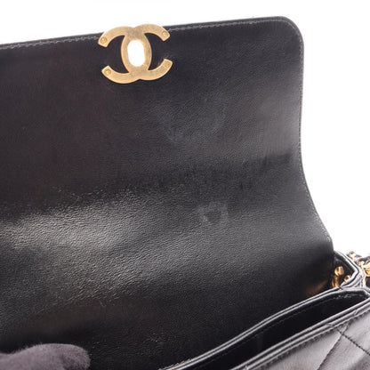 CHANEL Matelasse Lambskin Shoulder Bag Black