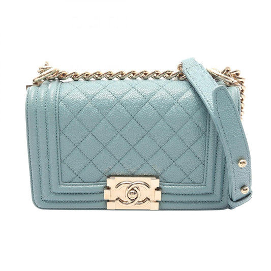 CHANEL Boy Chanel Small Caviar Bag Blue