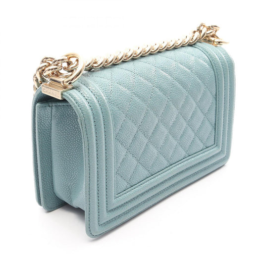 CHANEL Boy Chanel Small Caviar Bag Blue