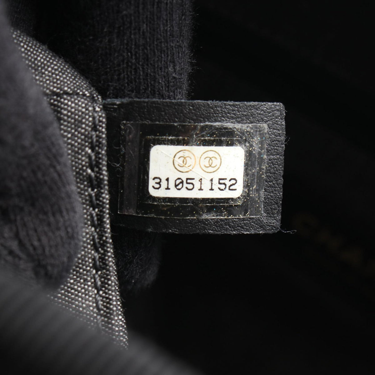 CHANEL Deauville Leather Straw Bag Black