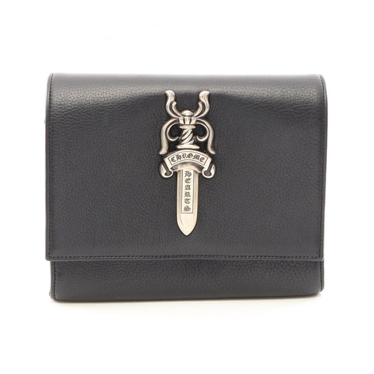 CHROME HEARTS Extra Large Dagger Leather Clutch Bag