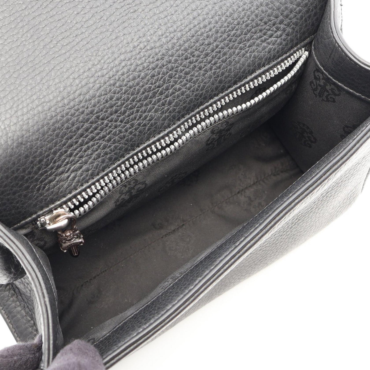 CHROME HEARTS Extra Large Dagger Leather Clutch Bag