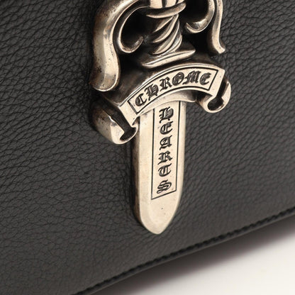 CHROME HEARTS Extra Large Dagger Leather Clutch Bag