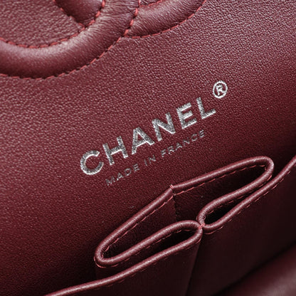 CHANEL Matelasse W Flap Shoulder Bag Black