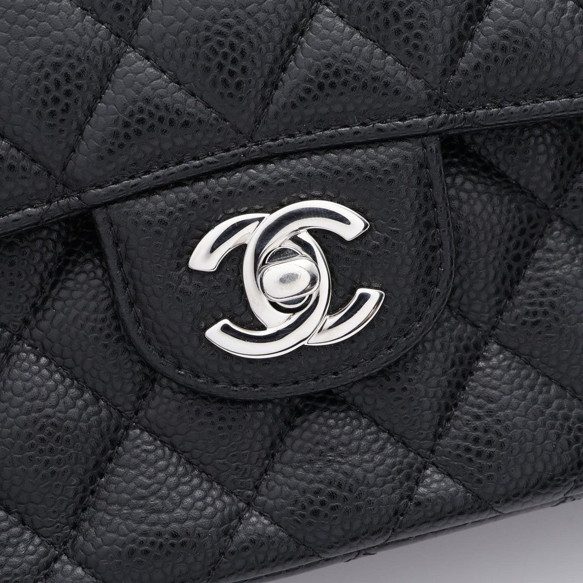 CHANEL Matelasse W Flap Shoulder Bag Black