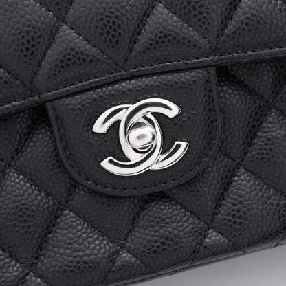 CHANEL Matelasse W Flap Shoulder Bag Black