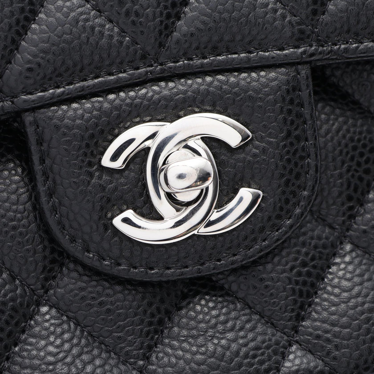 CHANEL Matelasse W Flap Shoulder Bag Black