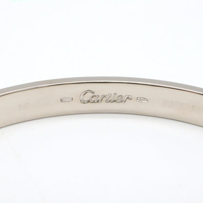 CARTIER Love K18 White Gold Bracelet Size 16