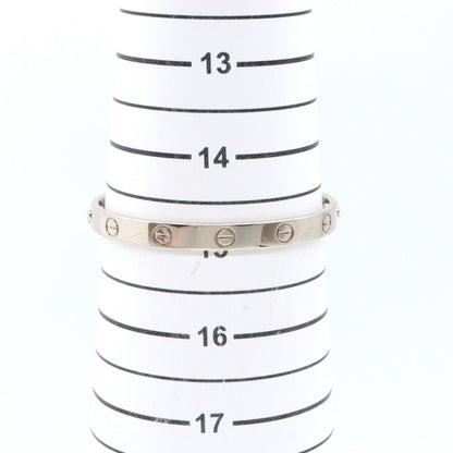 CARTIER Love K18 White Gold Bracelet Size 16