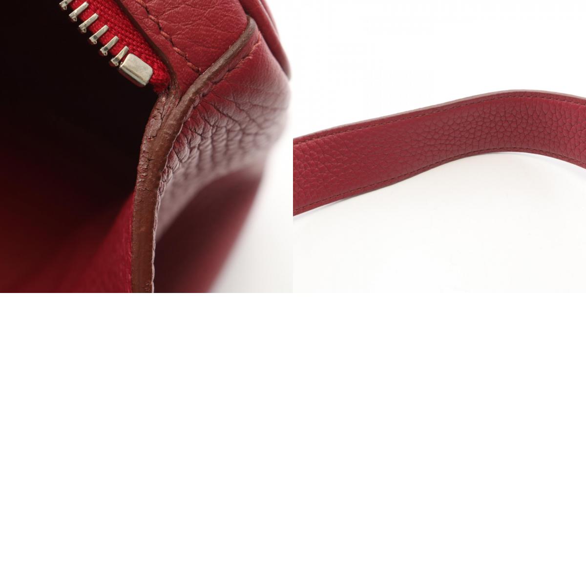 HERMES Lindy 30 Red Taurillon Shoulder Bag