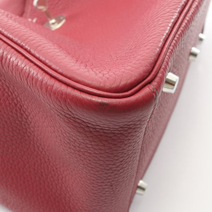 HERMES Lindy 30 Red Taurillon Shoulder Bag