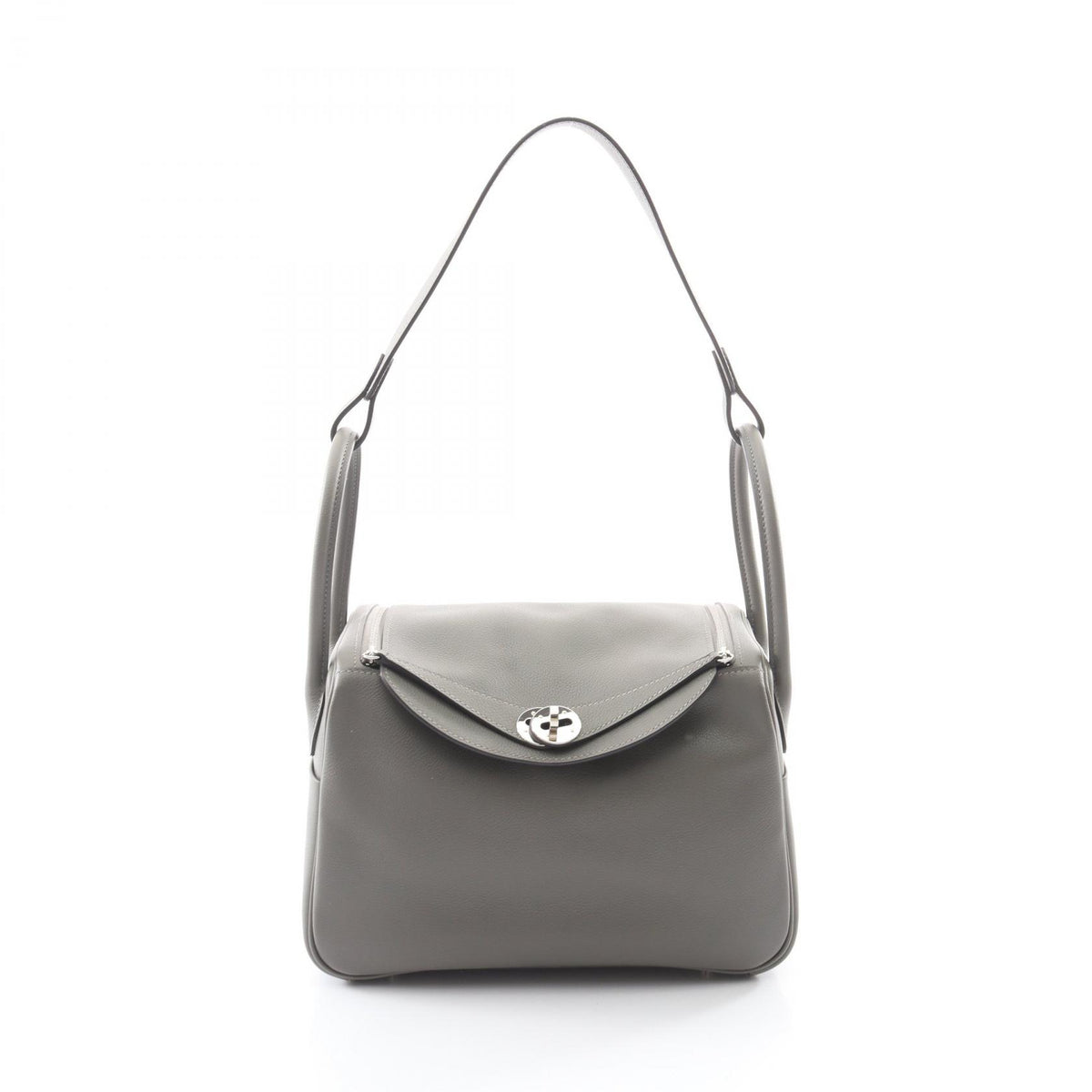 HERMES Lindy 26 Gris Meyer Shoulder Bag