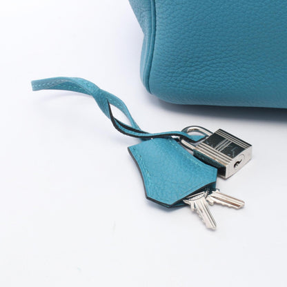 HERMES Birkin 30 Turquoise Togo Handle Bag