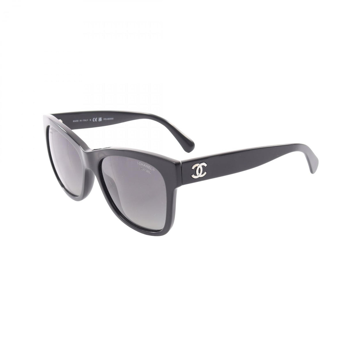 CHANEL Coco Mark Gradient Sunglasses Black