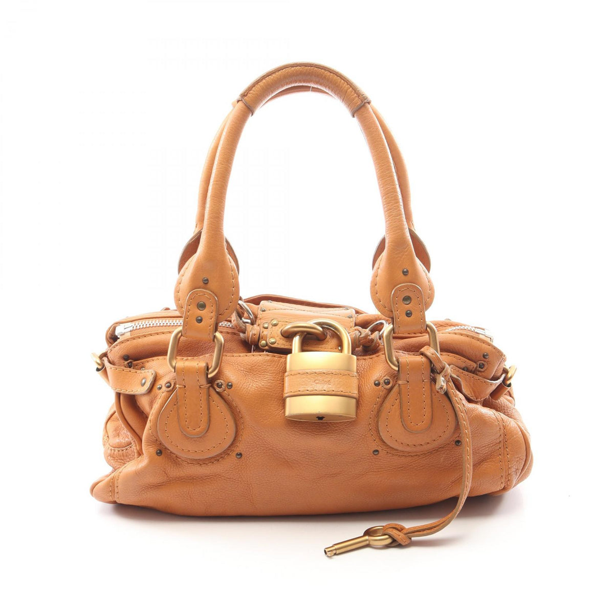 Chloe Paddington Leather Handle Bag Brown