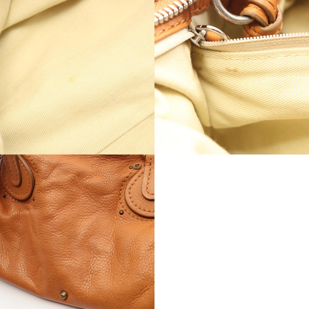 Chloe Paddington Leather Handle Bag Brown