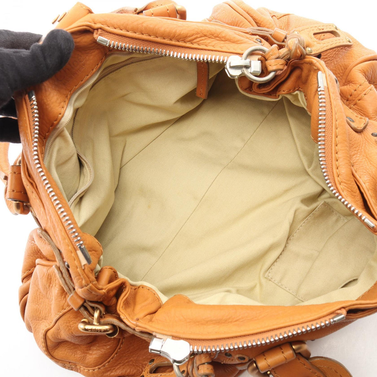 Chloe Paddington Leather Handle Bag Brown